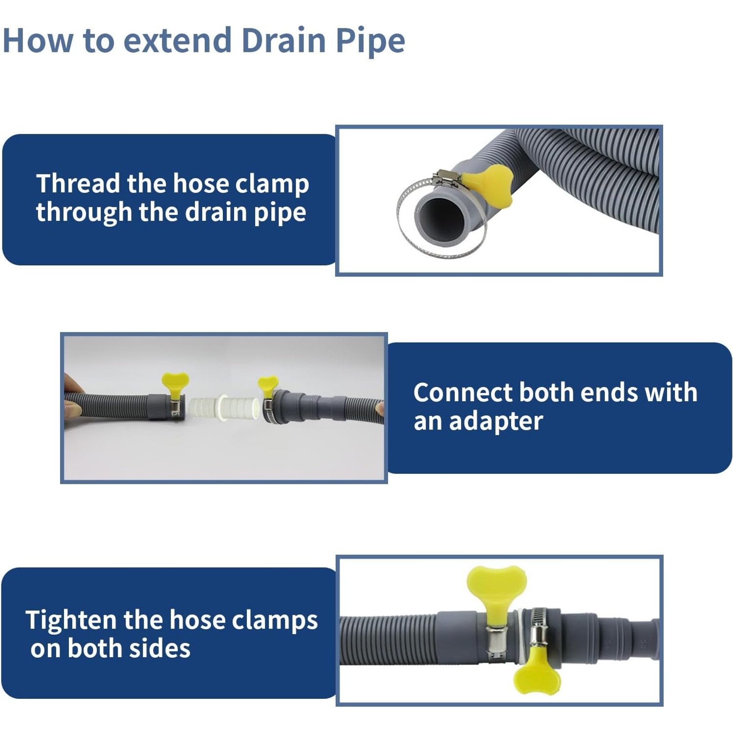 1m Drain Hose Extension Kit with Bracket: image 6
