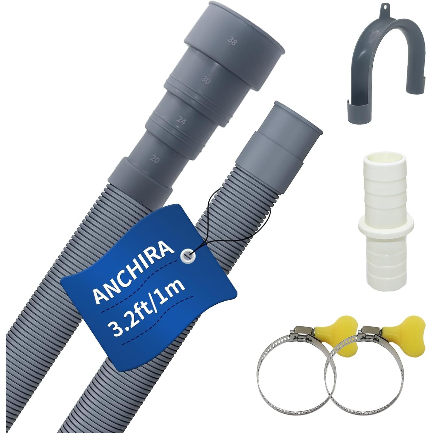 1m Drain Hose Extension Kit with Bracket