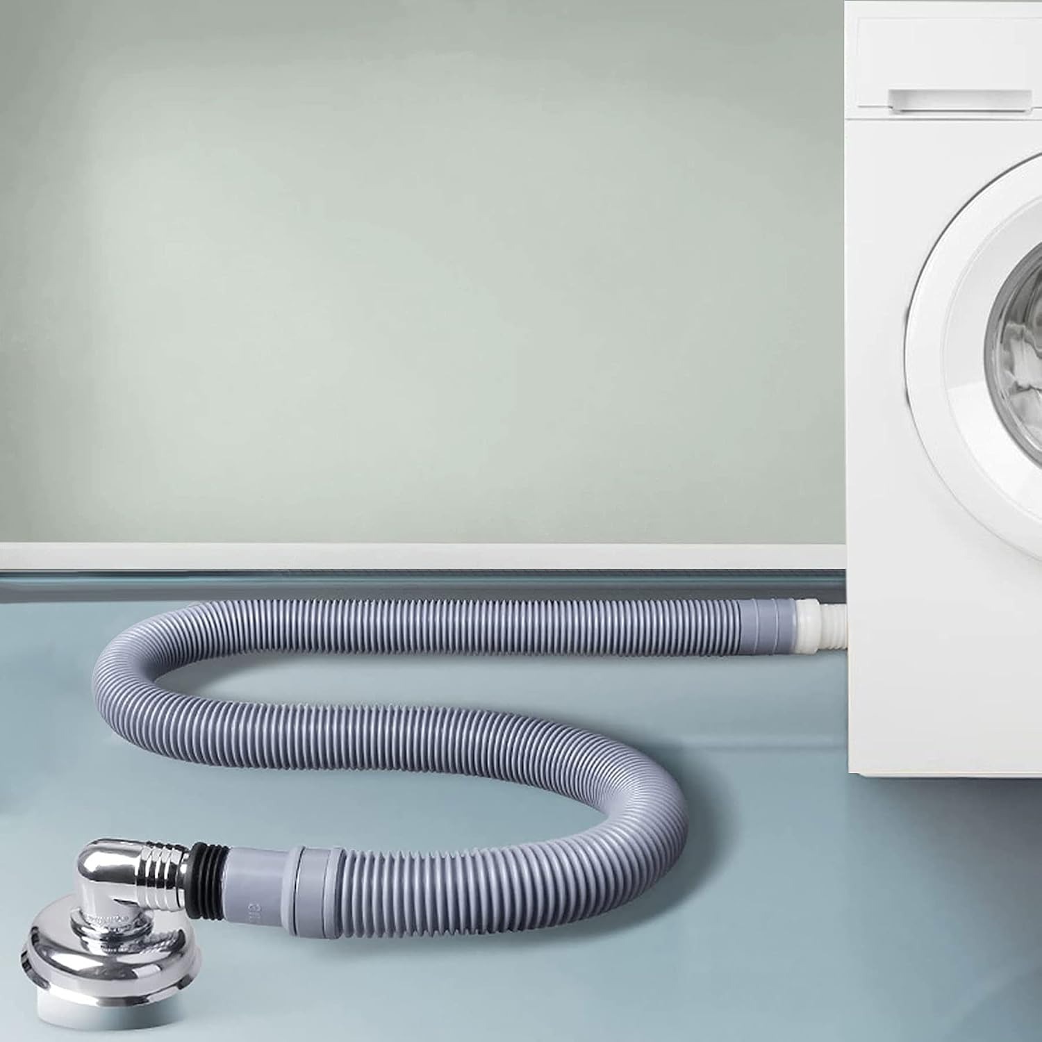 1m Drain Hose Extension Kit with Connector and Clamps: image 6