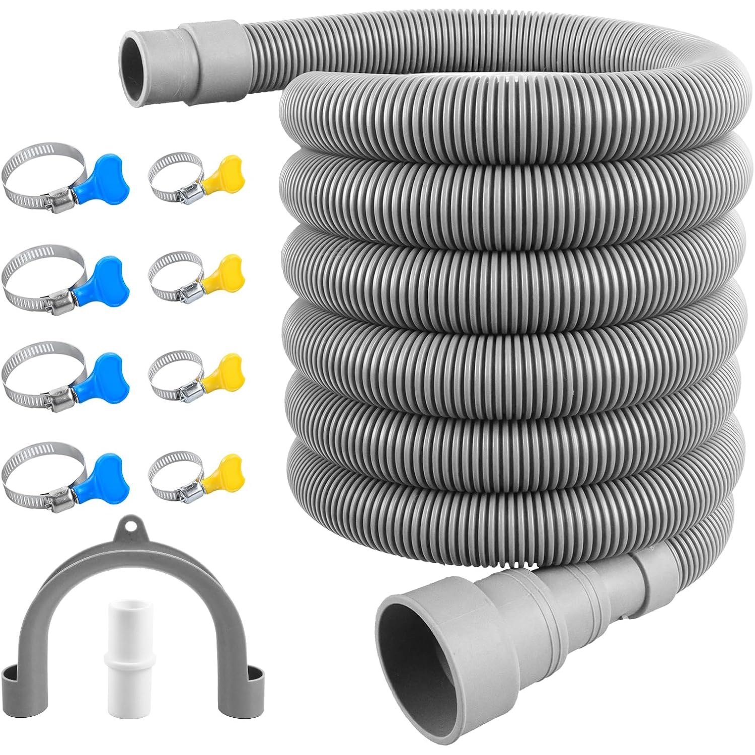 2m Drain Hose Kit with Adapter, U Bracket and Clamps