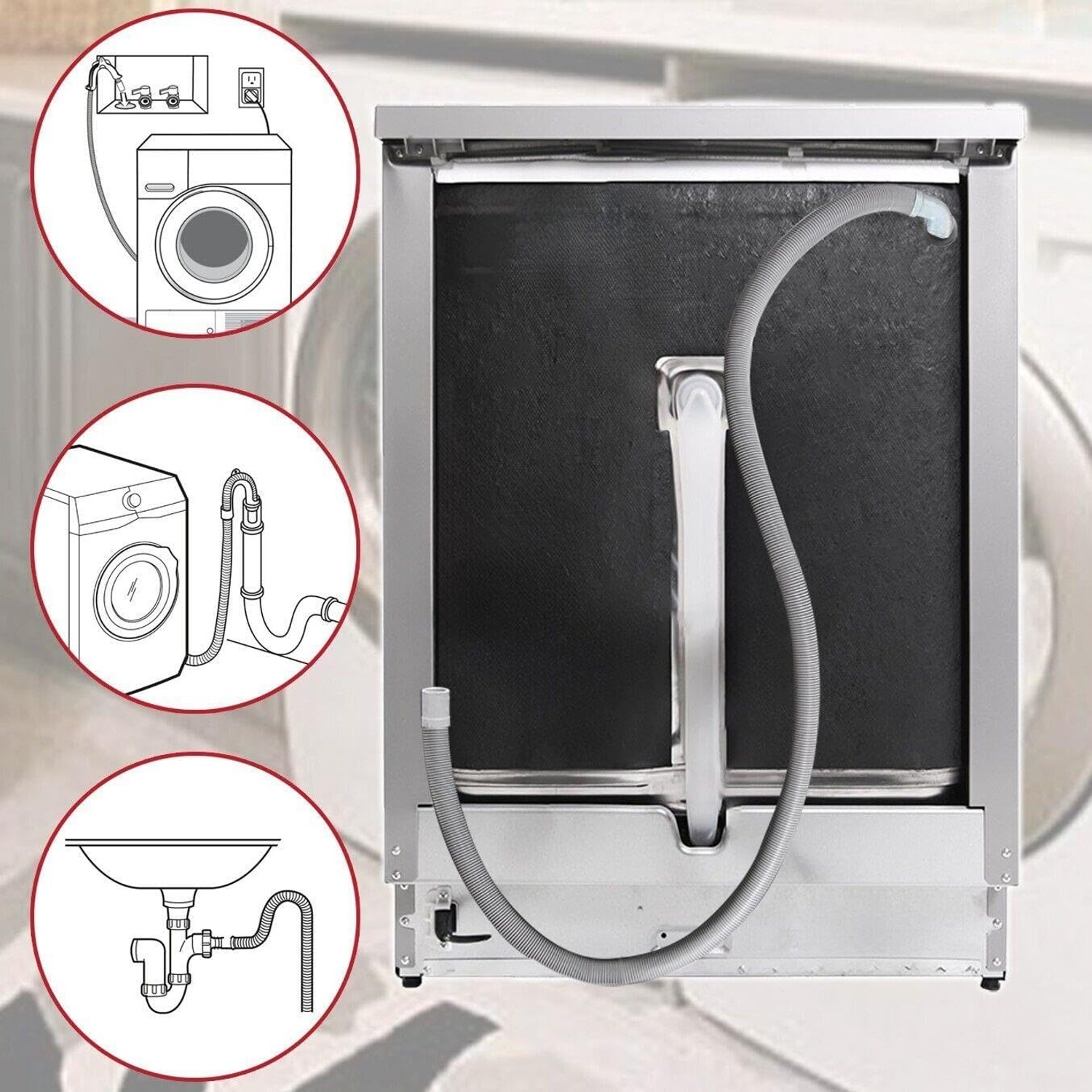 Washing Machine Drain Hose 2.5m with Right Angle End: image 5