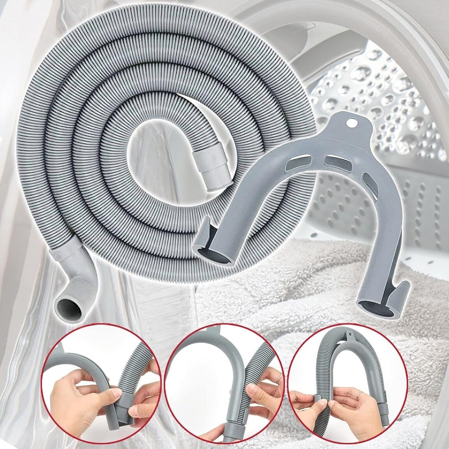 Washing Machine Drain Hose 2.5m with Right Angle End: image 6
