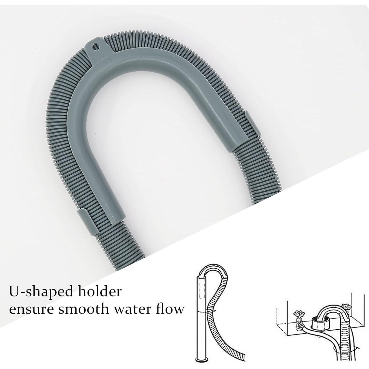 Washing Machine Drain Hose Kit 3m with Connector and Adapter: image 2