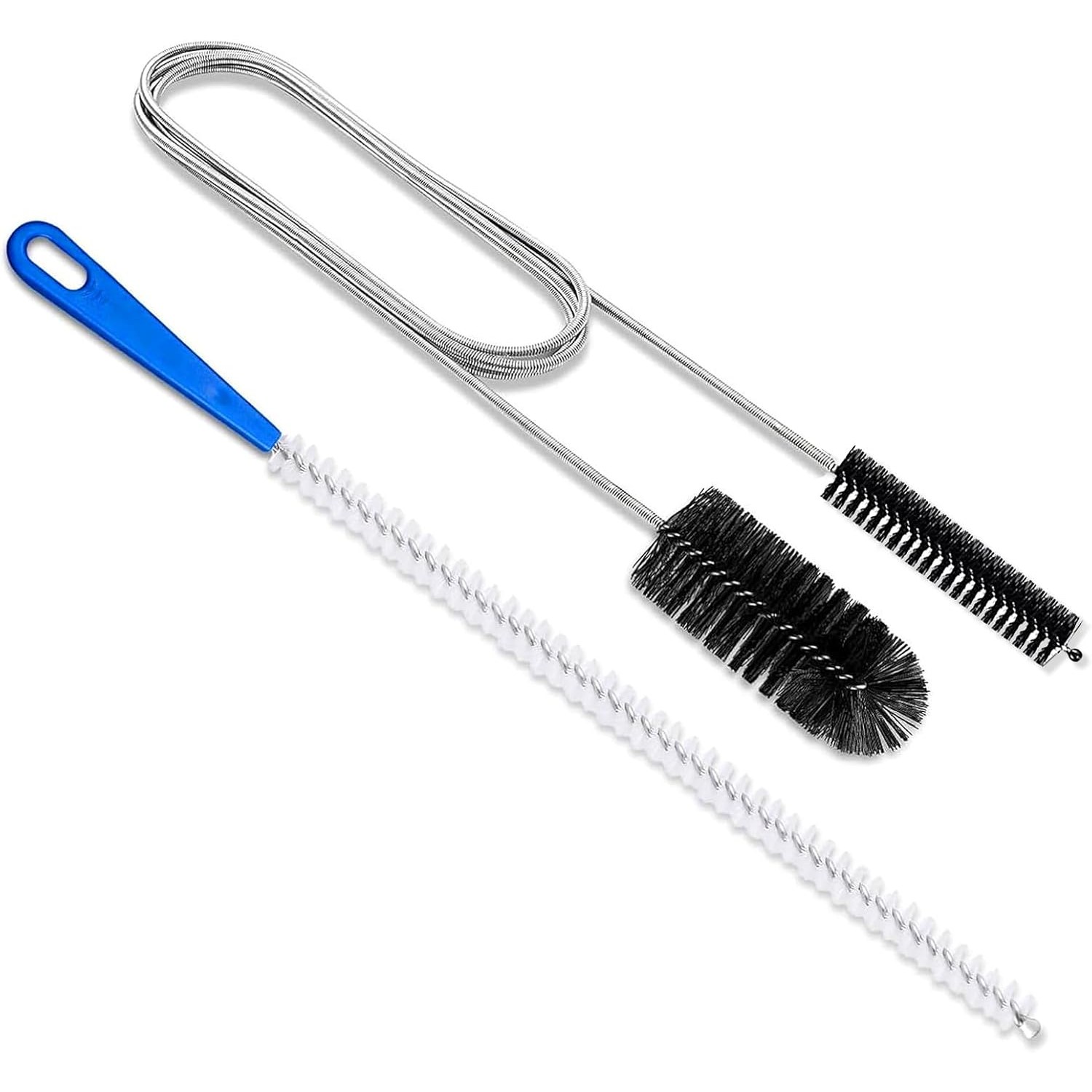 2 Piece Drain Brush Set, 155cm Pipe Brush and 45cm Plughole Tool