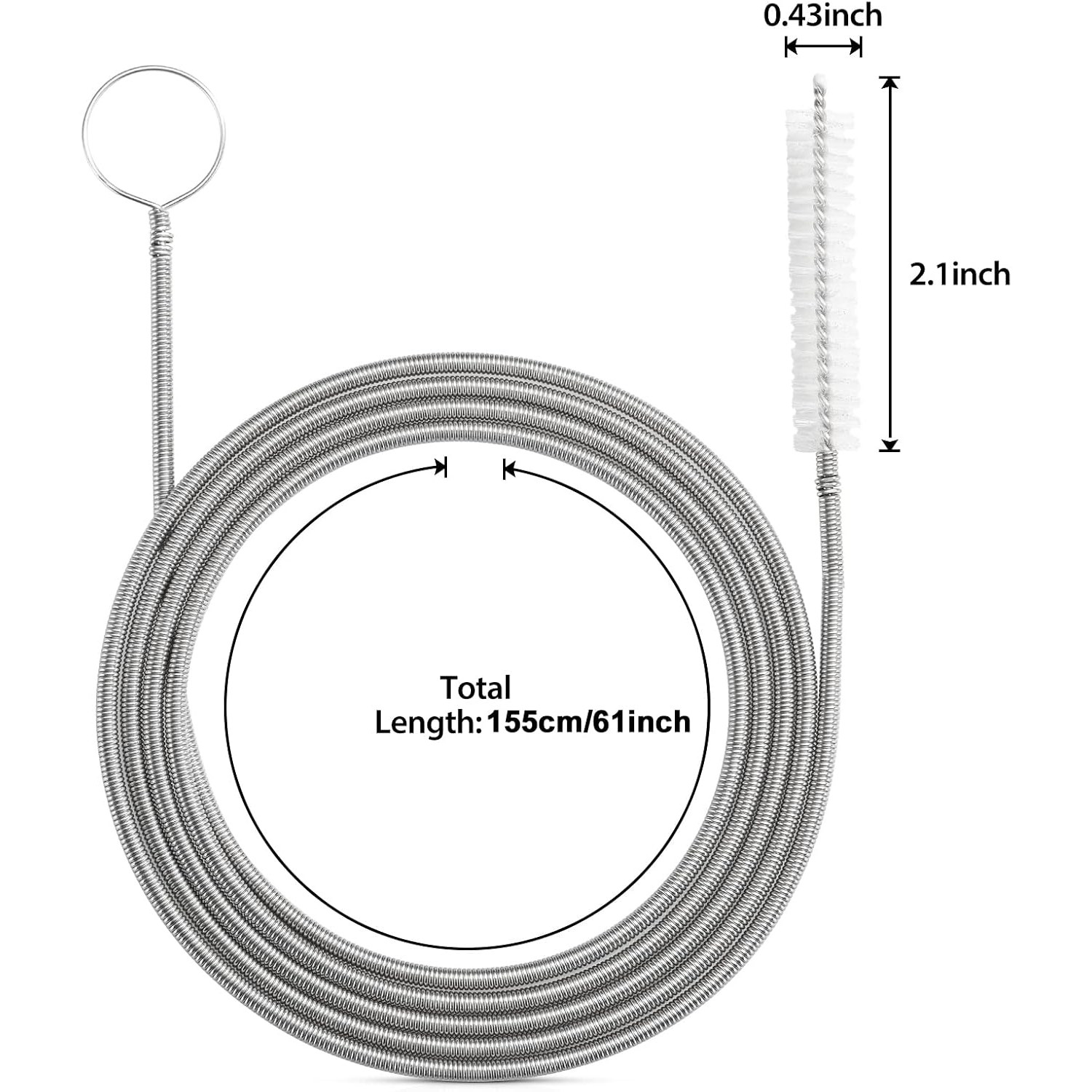Flexible Drain Brush 155cm with Nylon Bristle Head: image 6