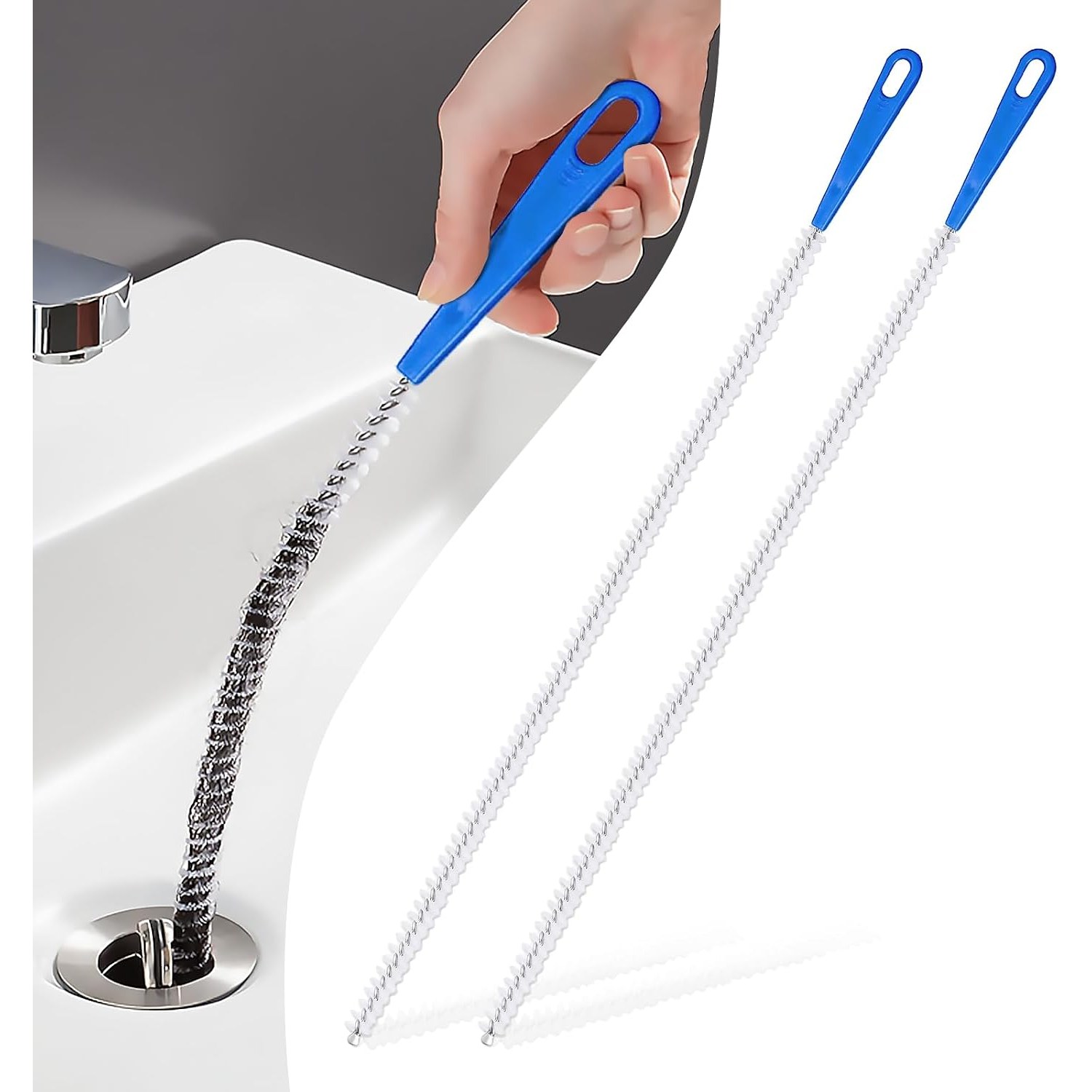 Sink Unblocker Brush 60cm, Pack of 2