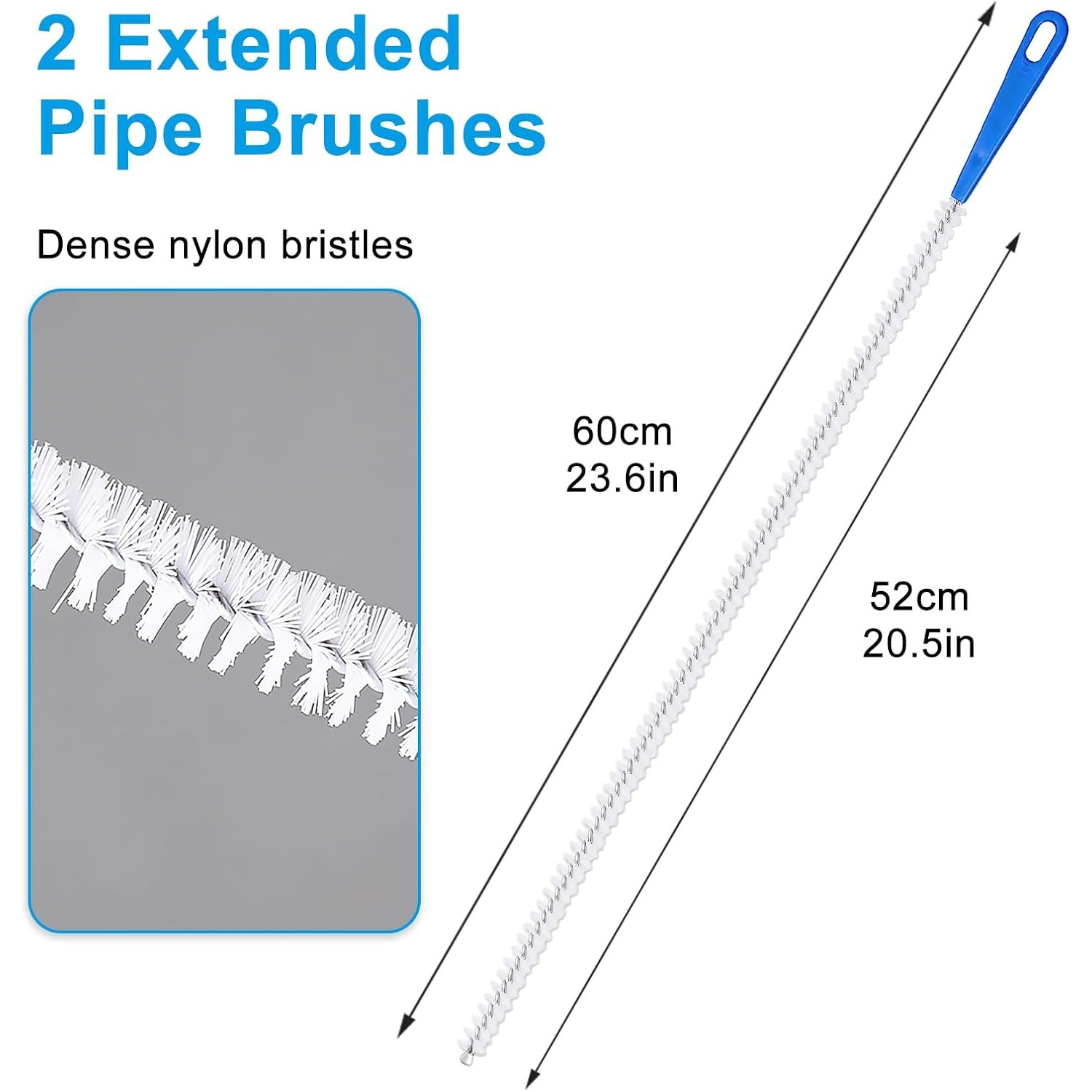 Sink Unblocker Brush 60cm, Pack of 2