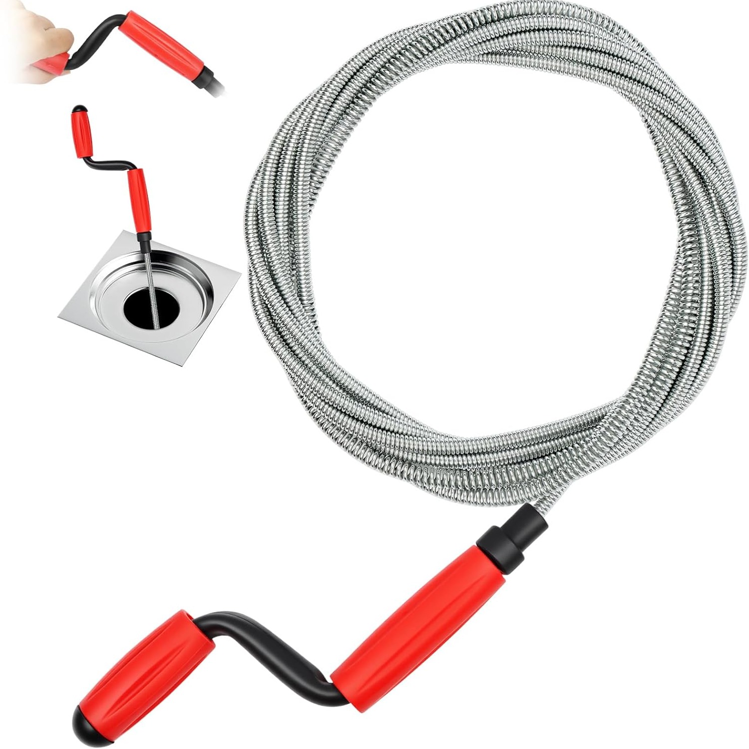5m Spring Drain Snake with Hand Crank