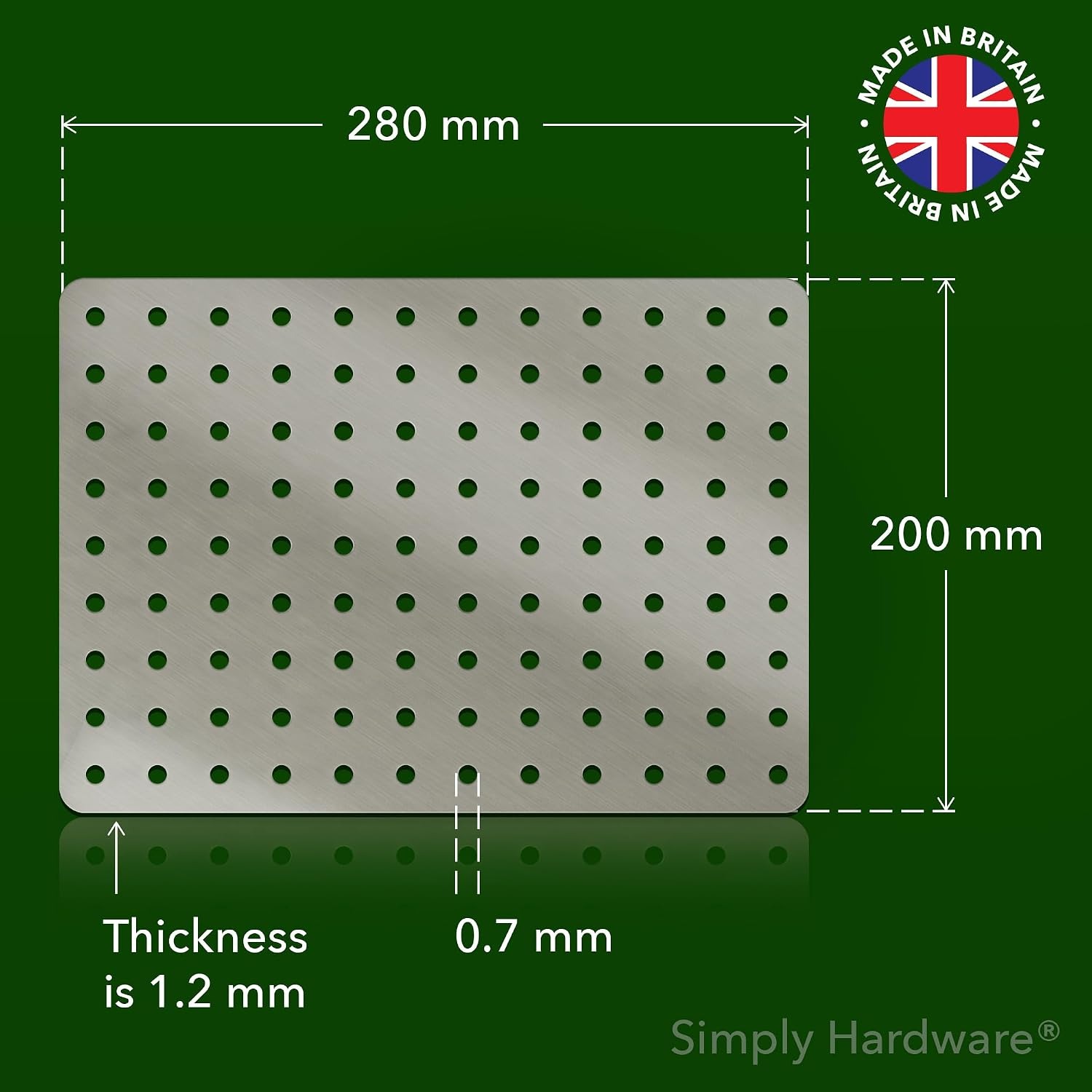 Rectangle Stainless Steel Drain Cover 280 x 200mm