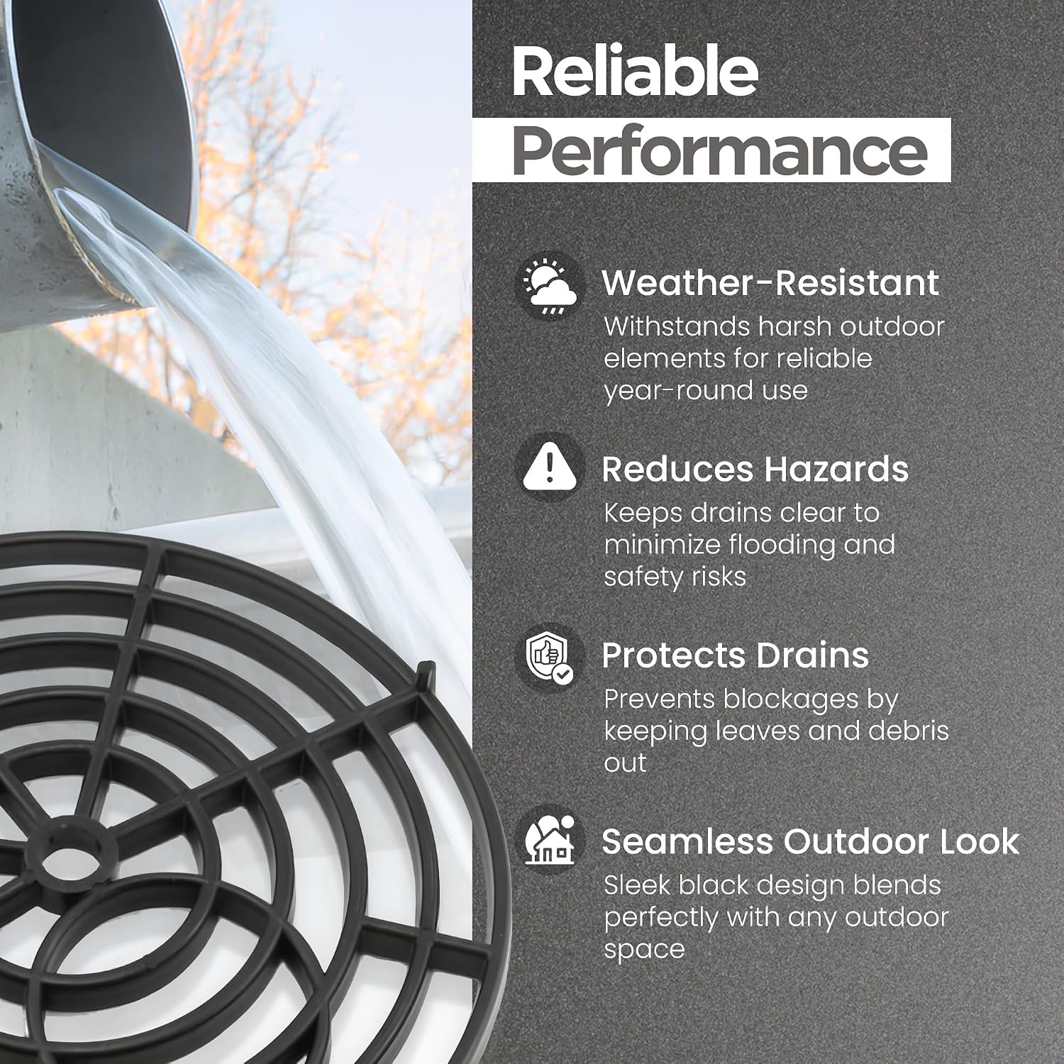 175mm Round Plastic Drain Cover