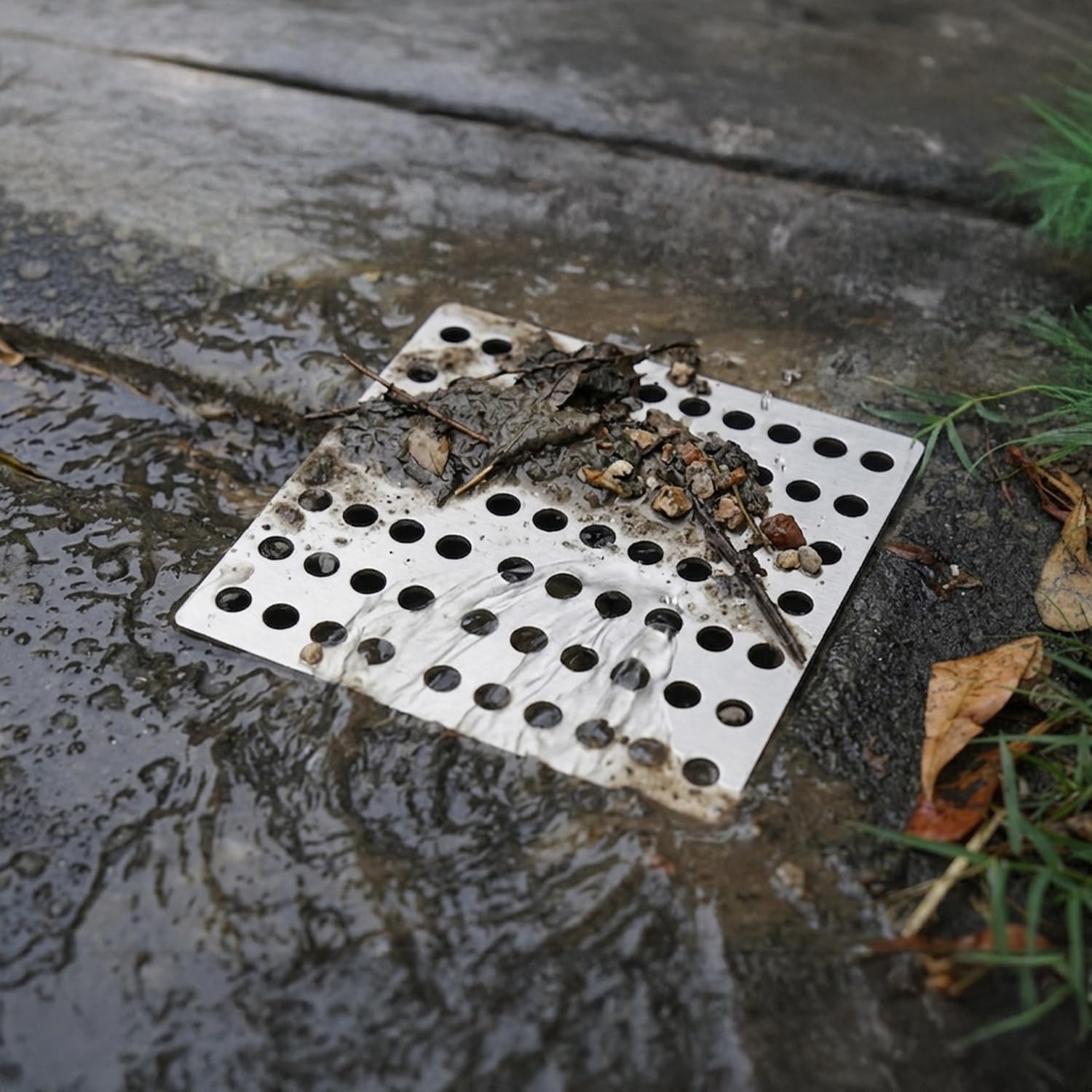 Square Stainless Steel Drain Cover 150mm, 2 Pack