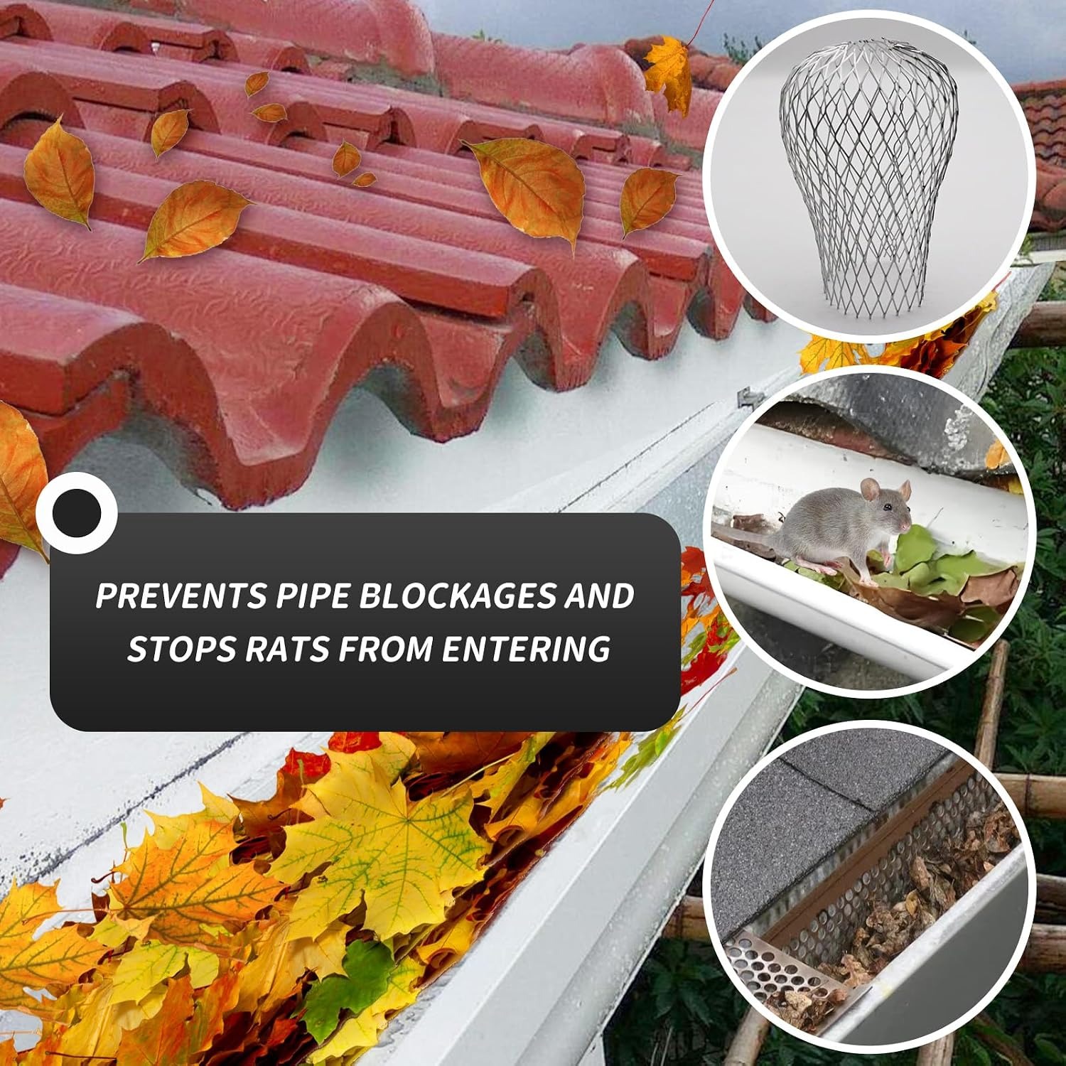 Downpipe Leaf Guard Mesh, Pack of 4