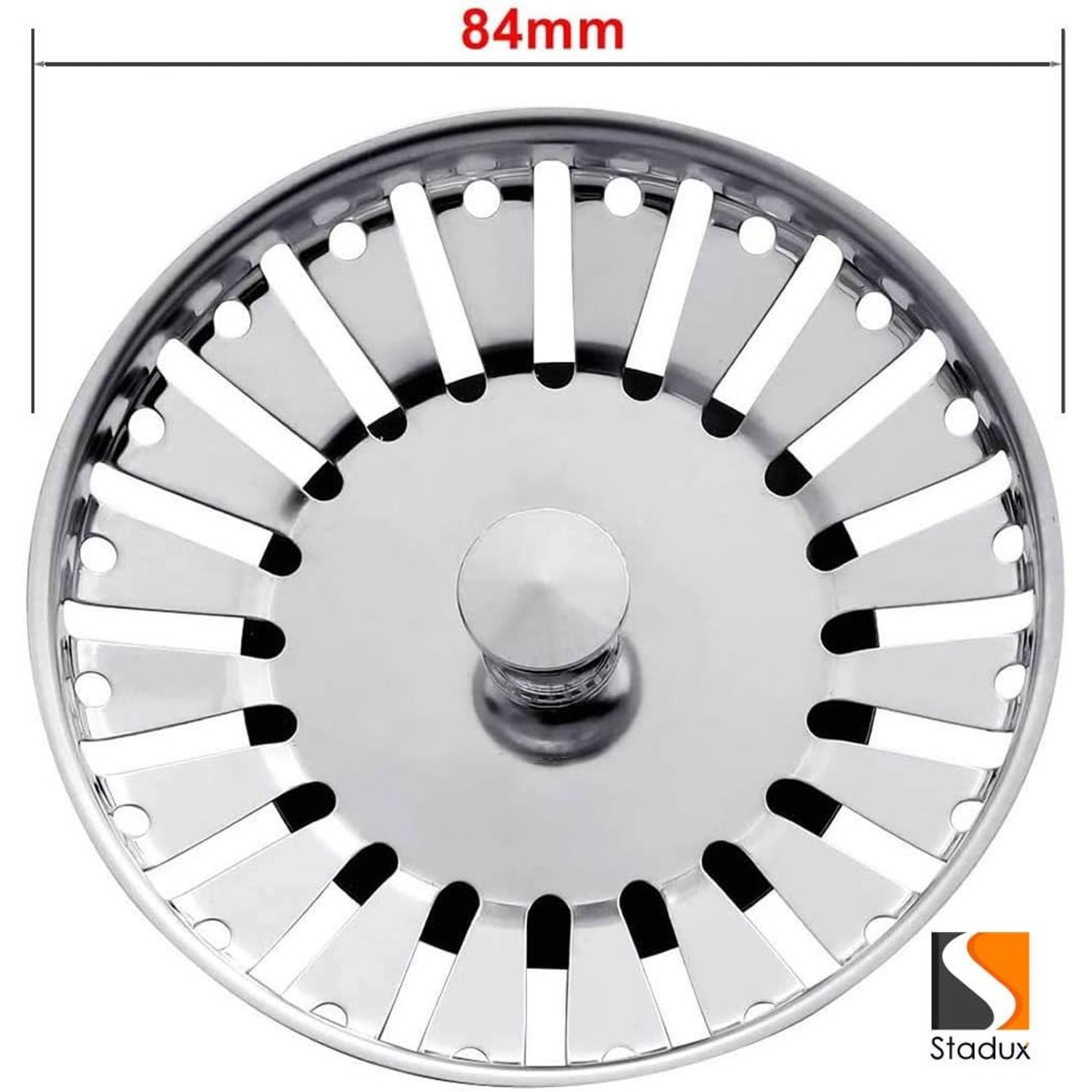 84mm Stainless Steel Kitchen Sink Strainer Plug: image 2