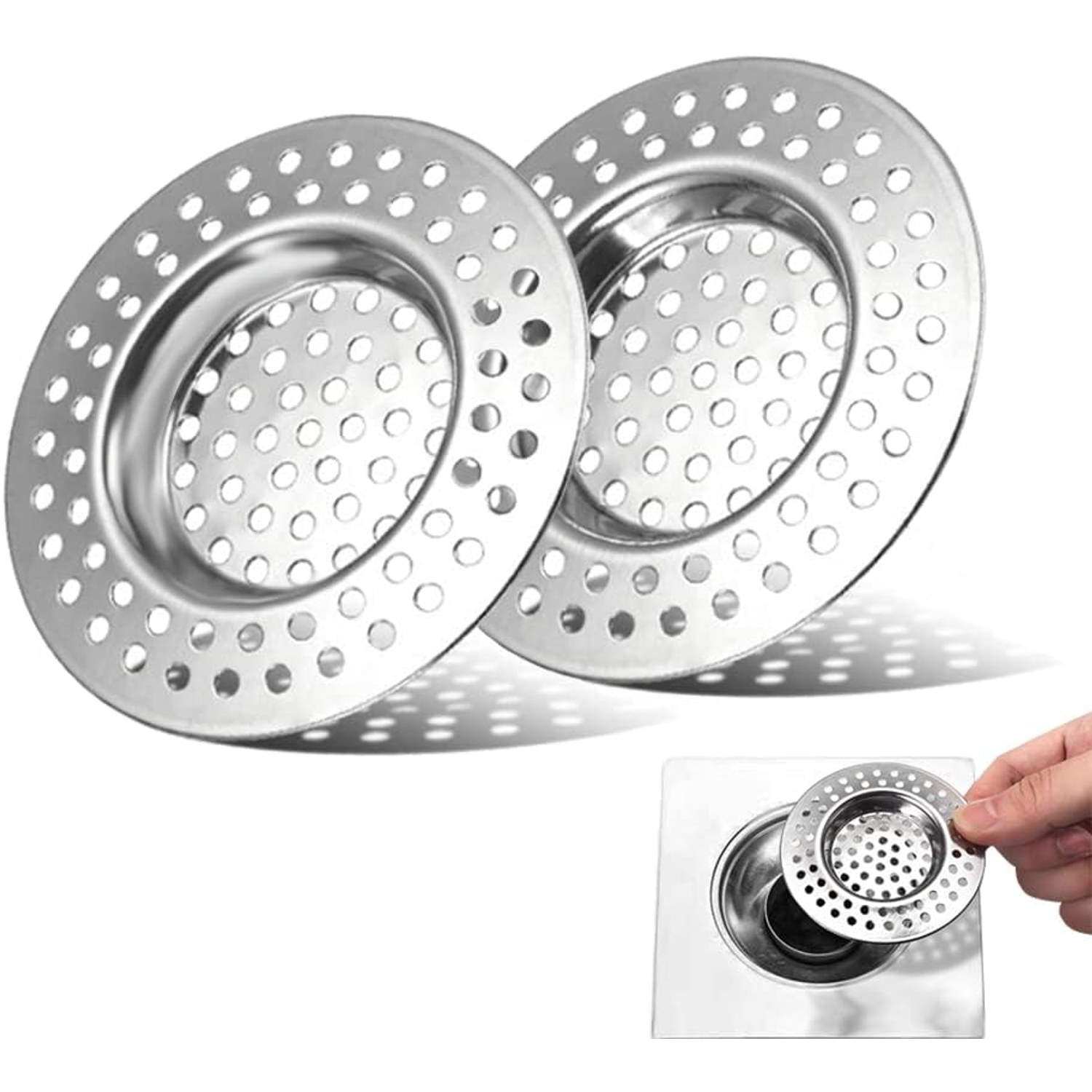 Mesh Sink Strainer 75mm, 2 Pack