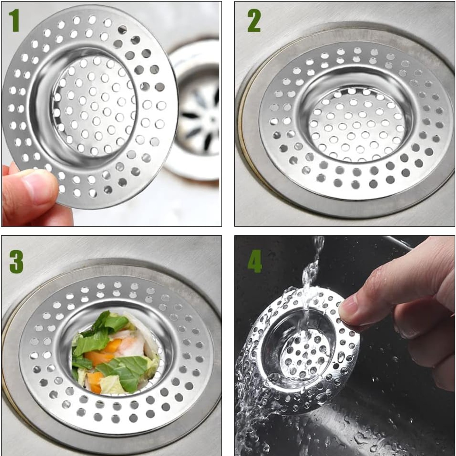 Mesh Sink Strainer 75mm, 2 Pack