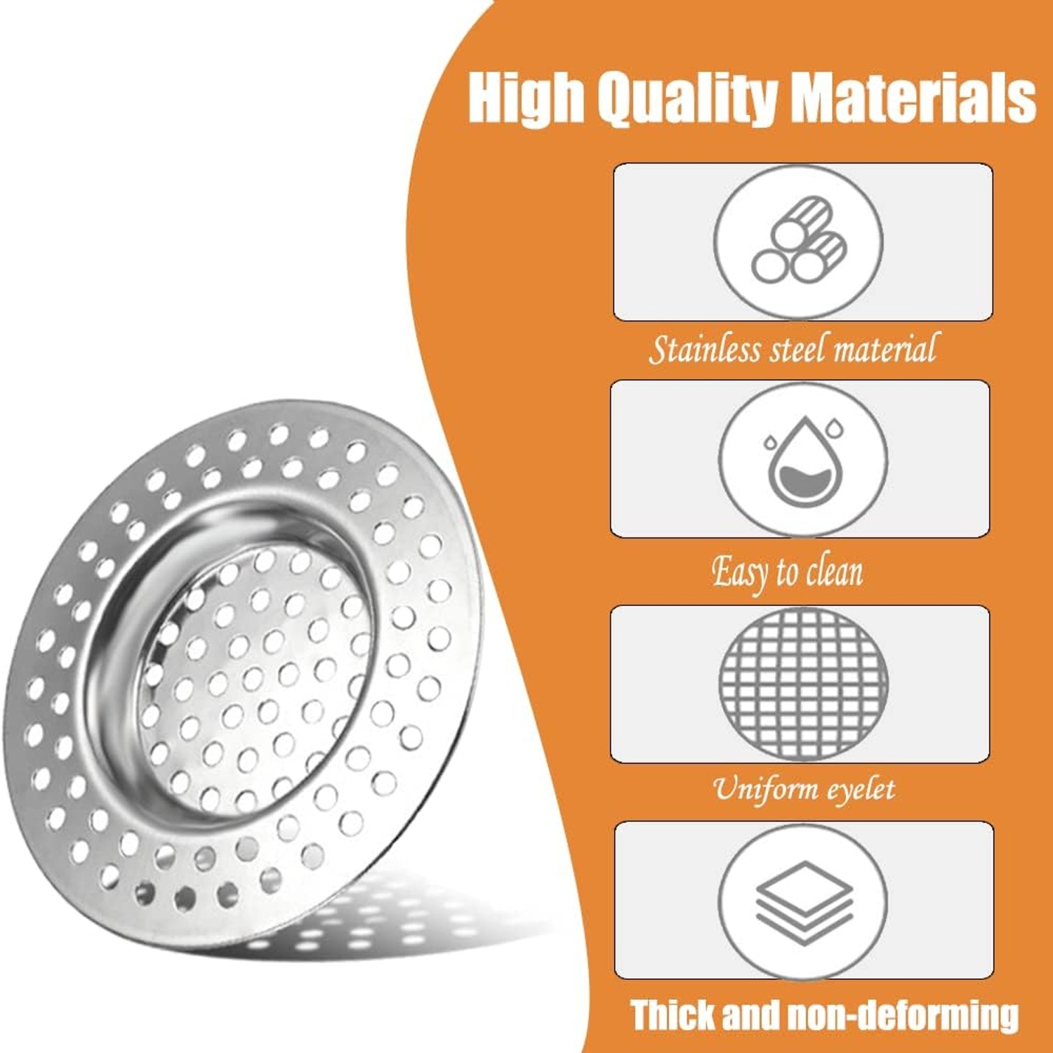 Mesh Sink Strainer 75mm, 2 Pack