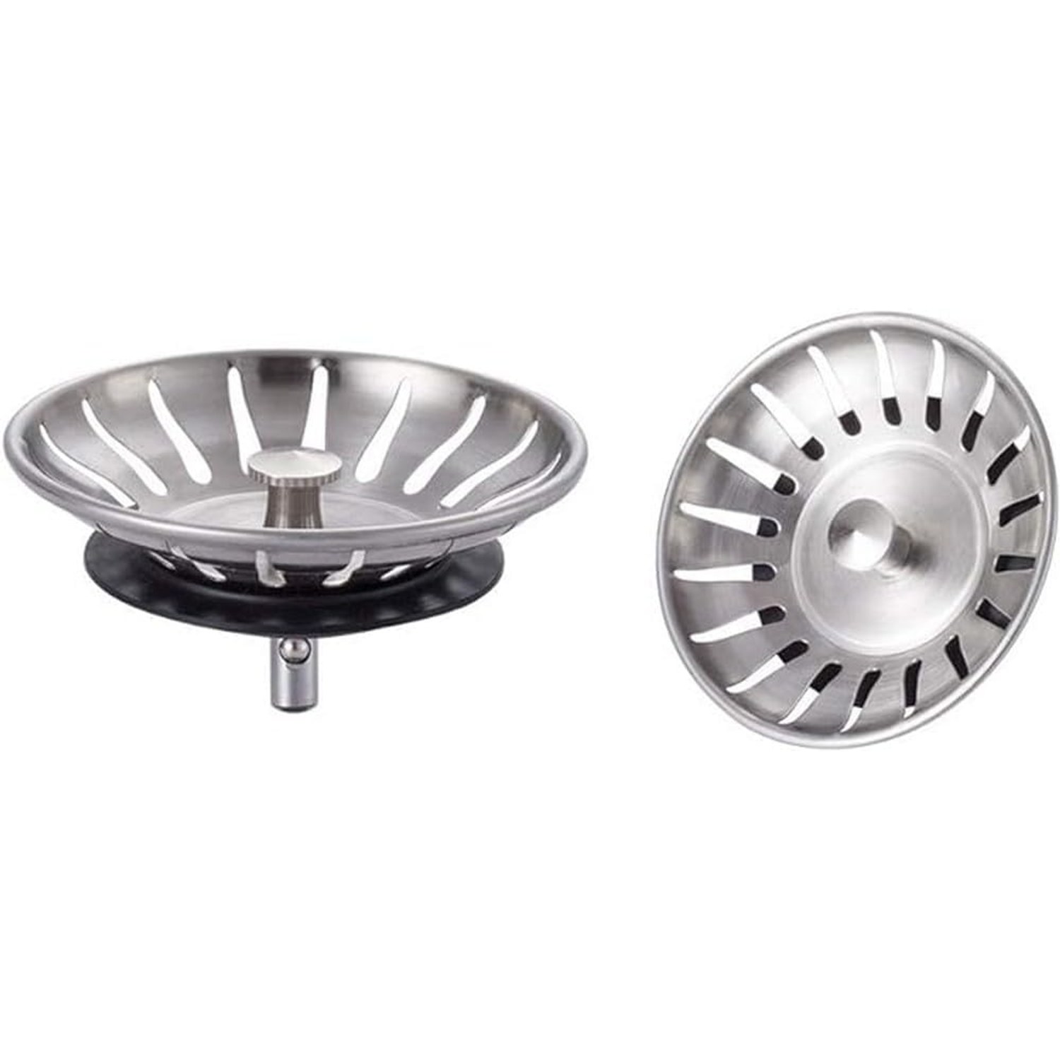 Stainless Steel Sink Waste Strainer 78mm, 2 Pack