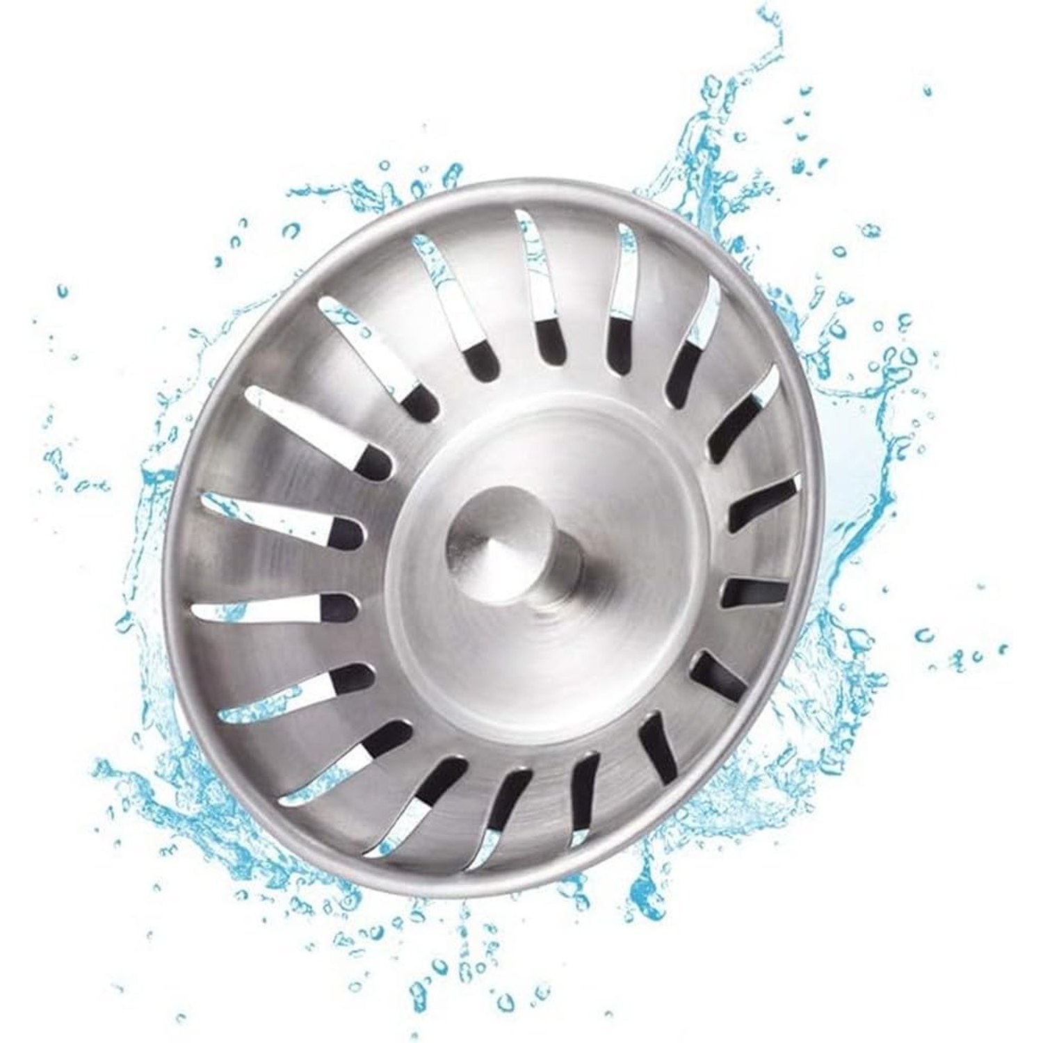 Stainless Steel Sink Waste Strainer 78mm, 2 Pack