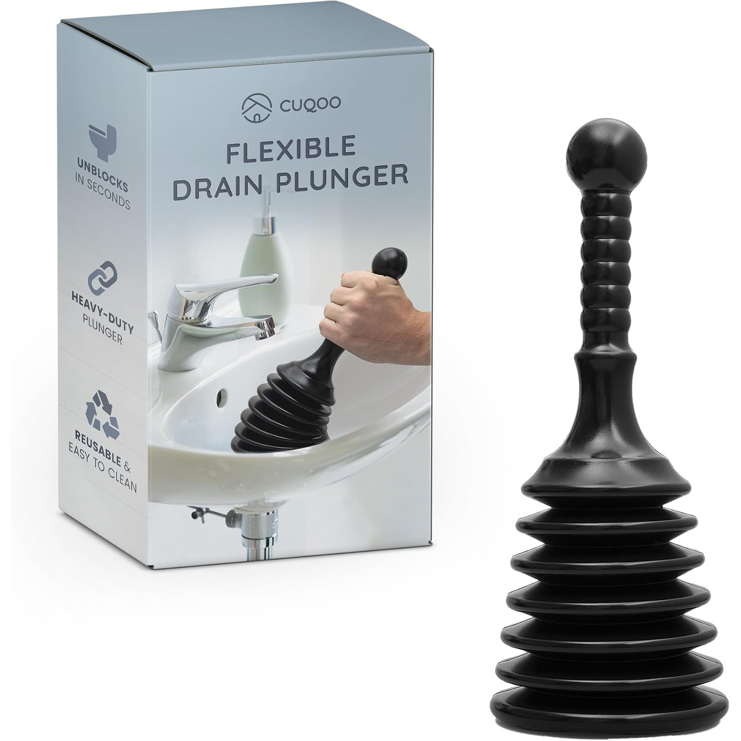 Bellows Sink and Shower Plunger