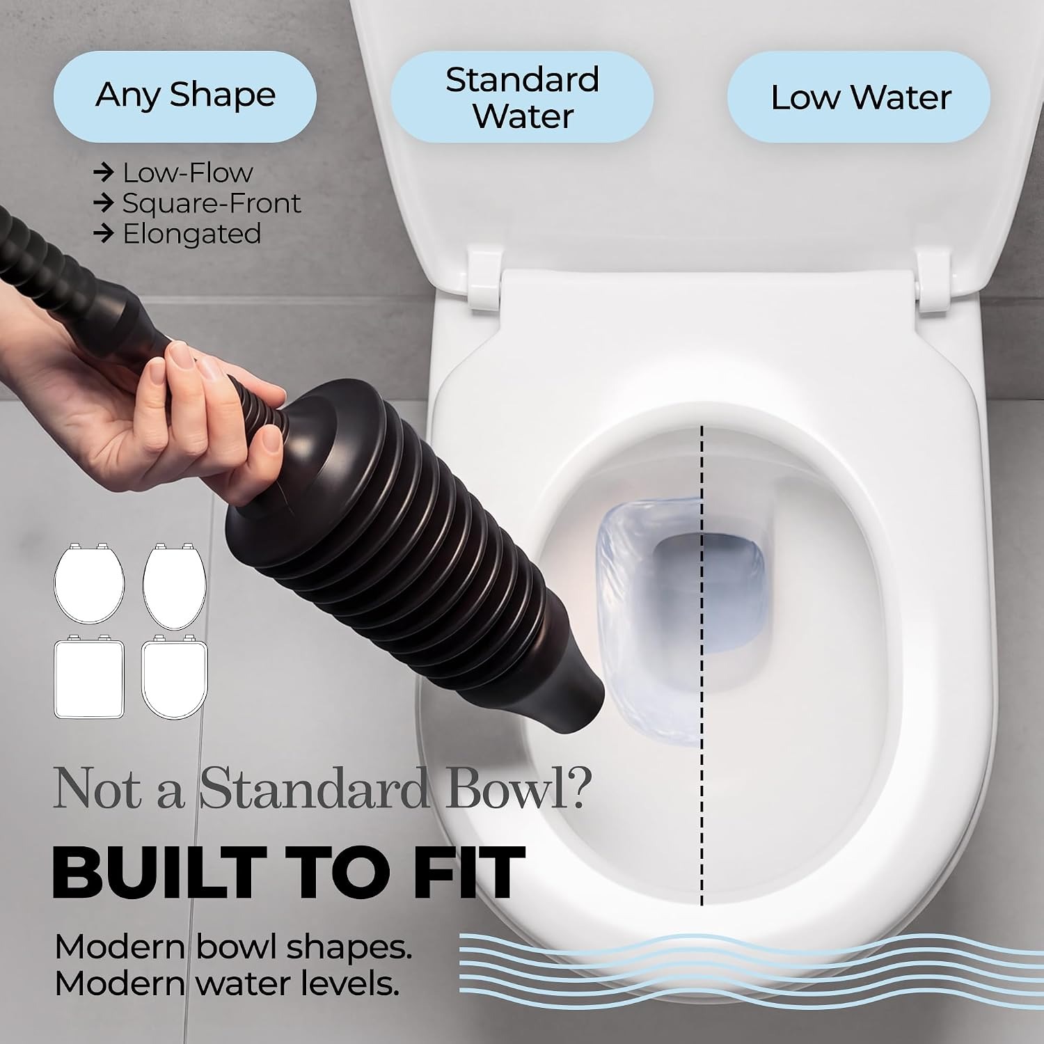 Bellows Toilet Plunger 60cm