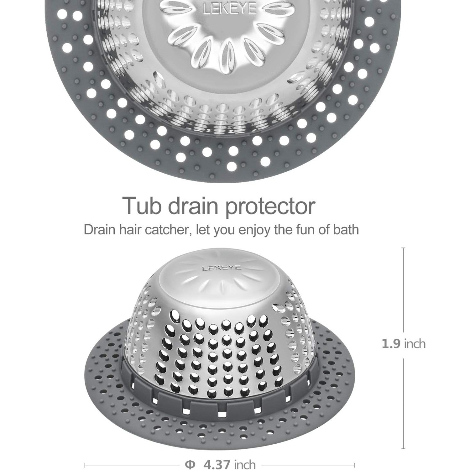 Pop Up Bath Plug Hair Catcher