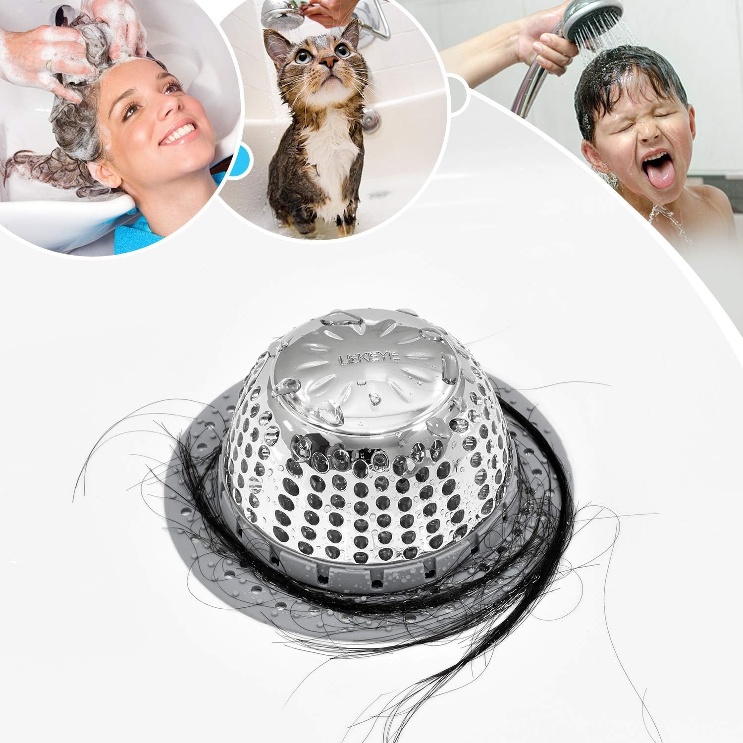 Pop Up Bath Plug Hair Catcher: image 7