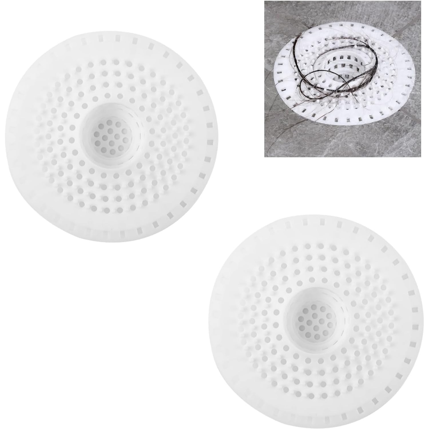Silicone Shower Hair Grid 2 Pack