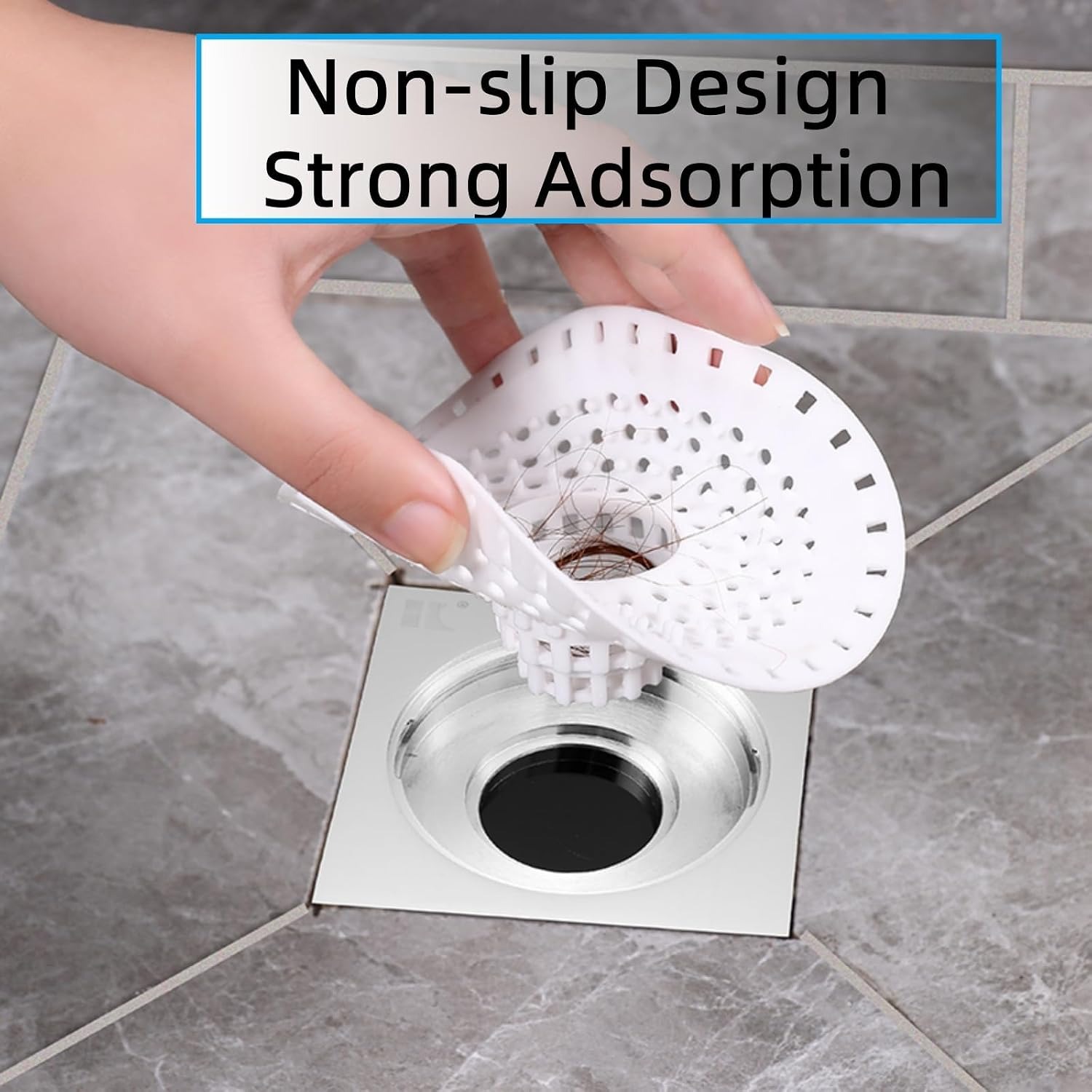 Silicone Shower Hair Grid 2 Pack