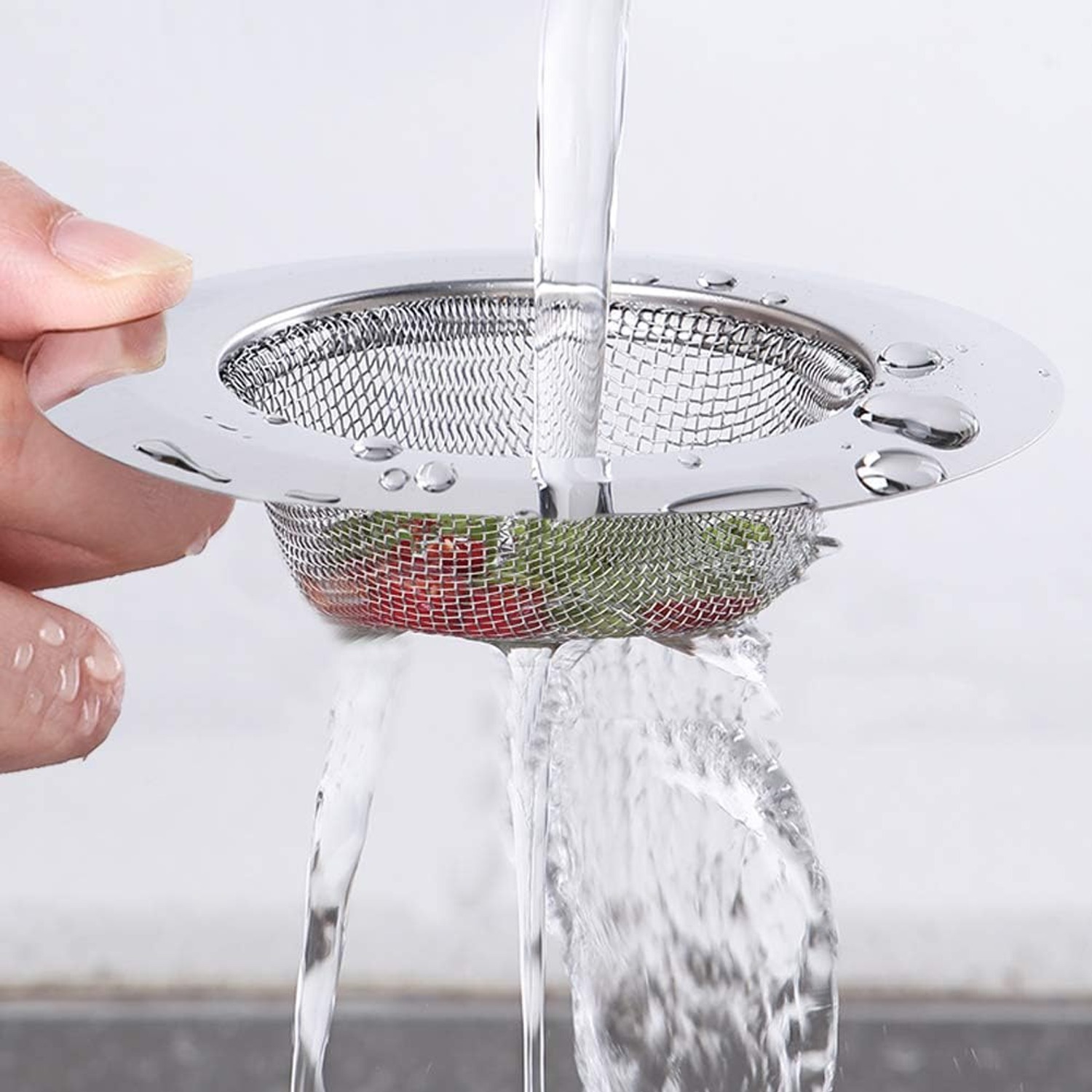 Stainless Steel Hair Strainer 75mm, 2 Pack