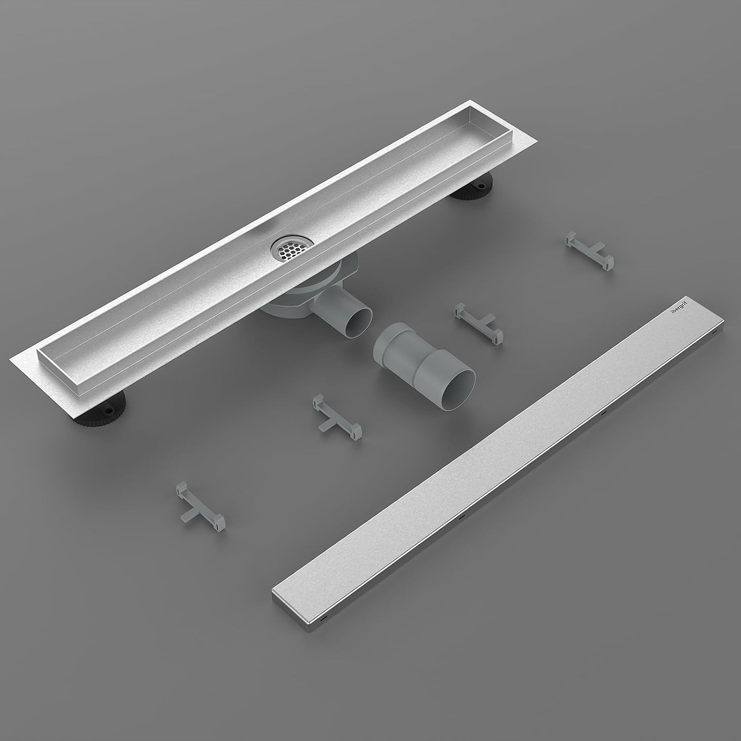Linear Shower Drain 500mm in Stainless Steel: image 7