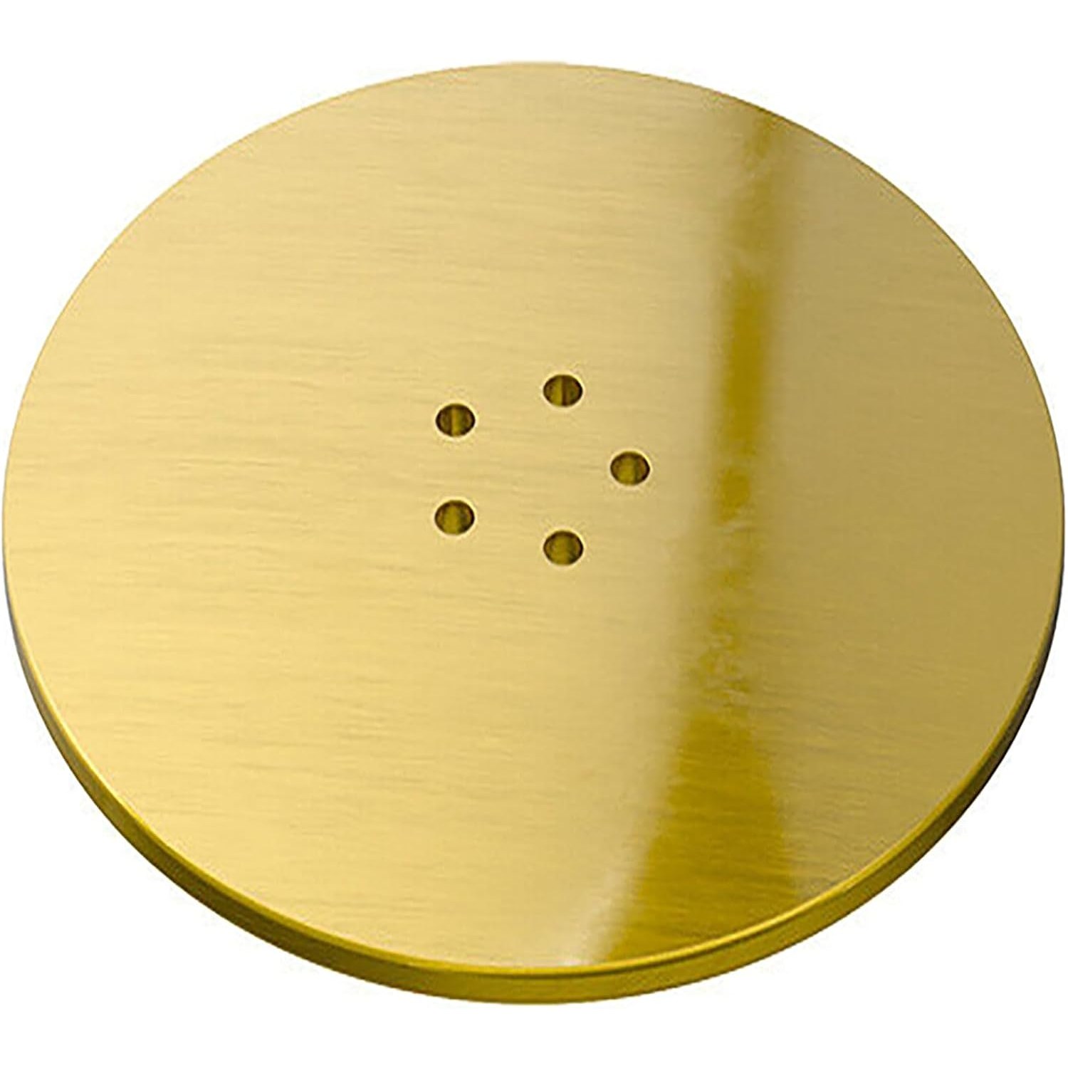 Shower Trap Cover in Brushed Brass, 110mm