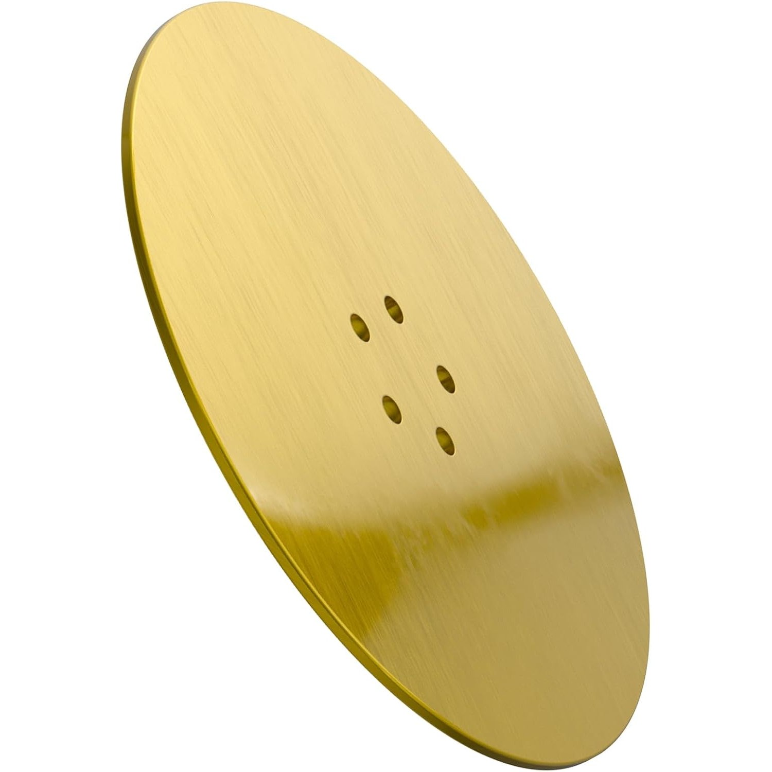 Shower Trap Cover in Brushed Brass, 110mm: image 9