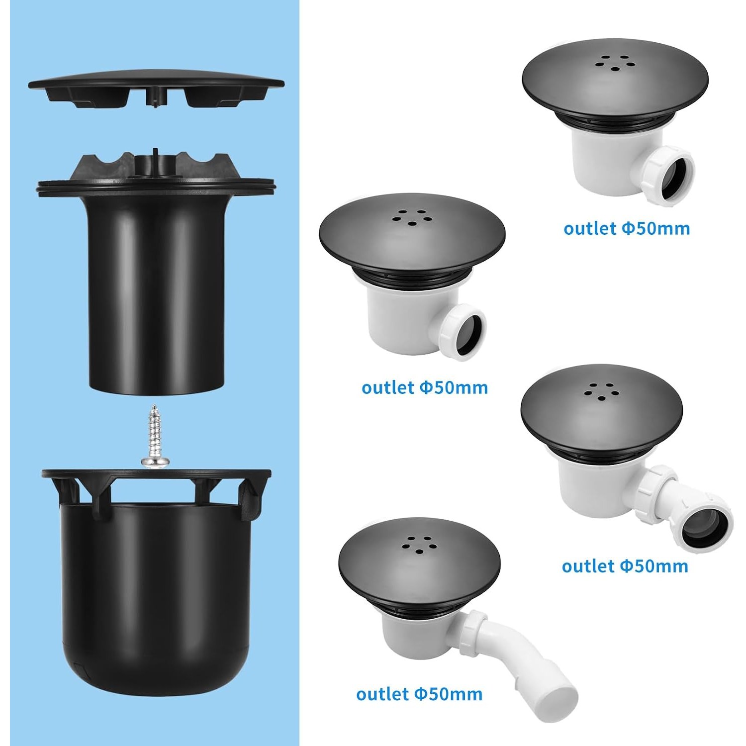 Replacement Shower Trap Cover for 90mm Waste: image 3