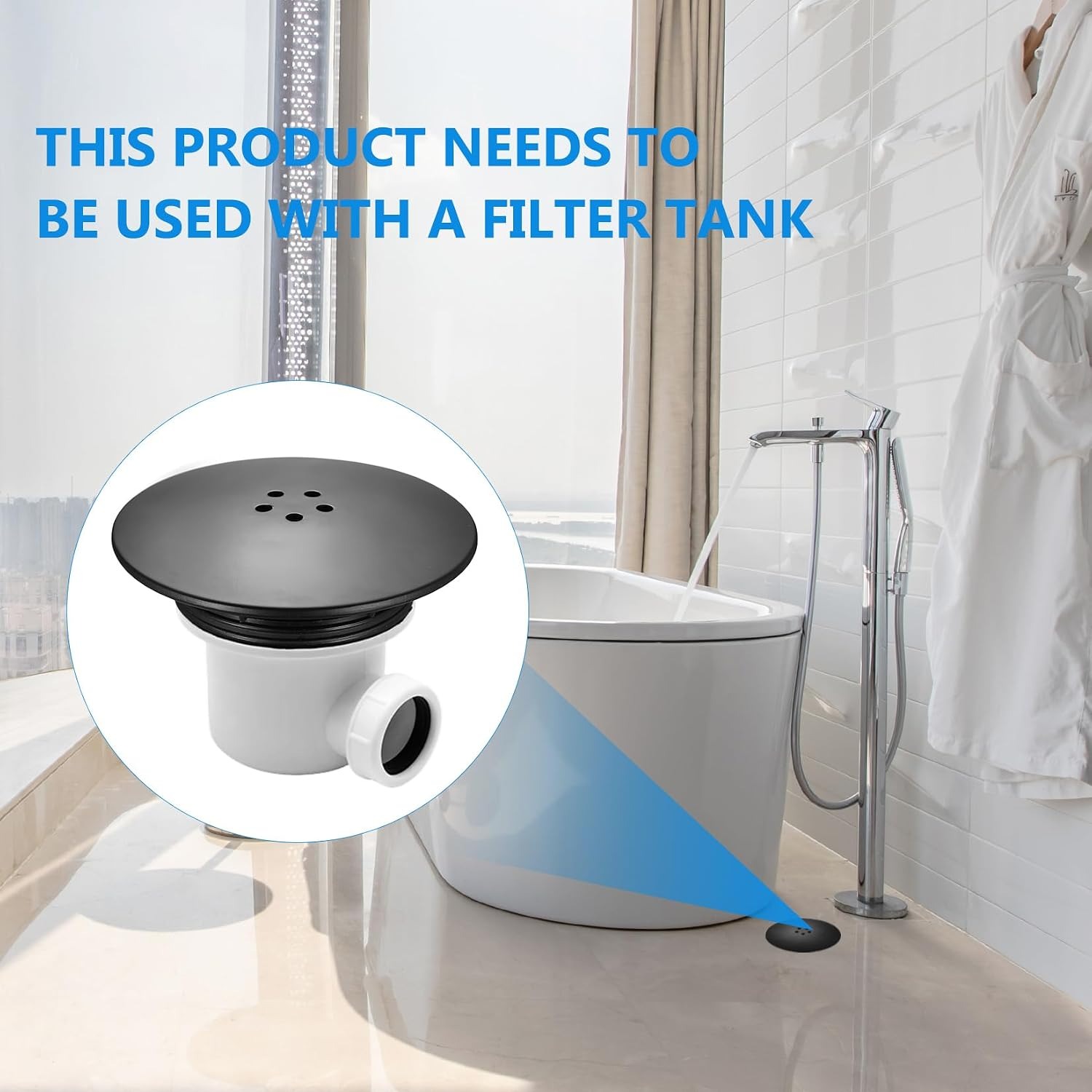 Replacement Shower Trap Cover for 90mm Waste: image 5