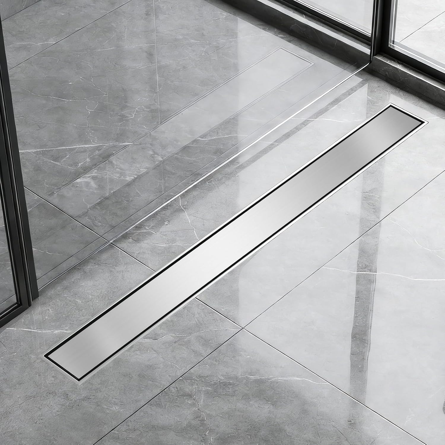 Tile Insert Linear Shower Drain 600mm with Rotating Trap