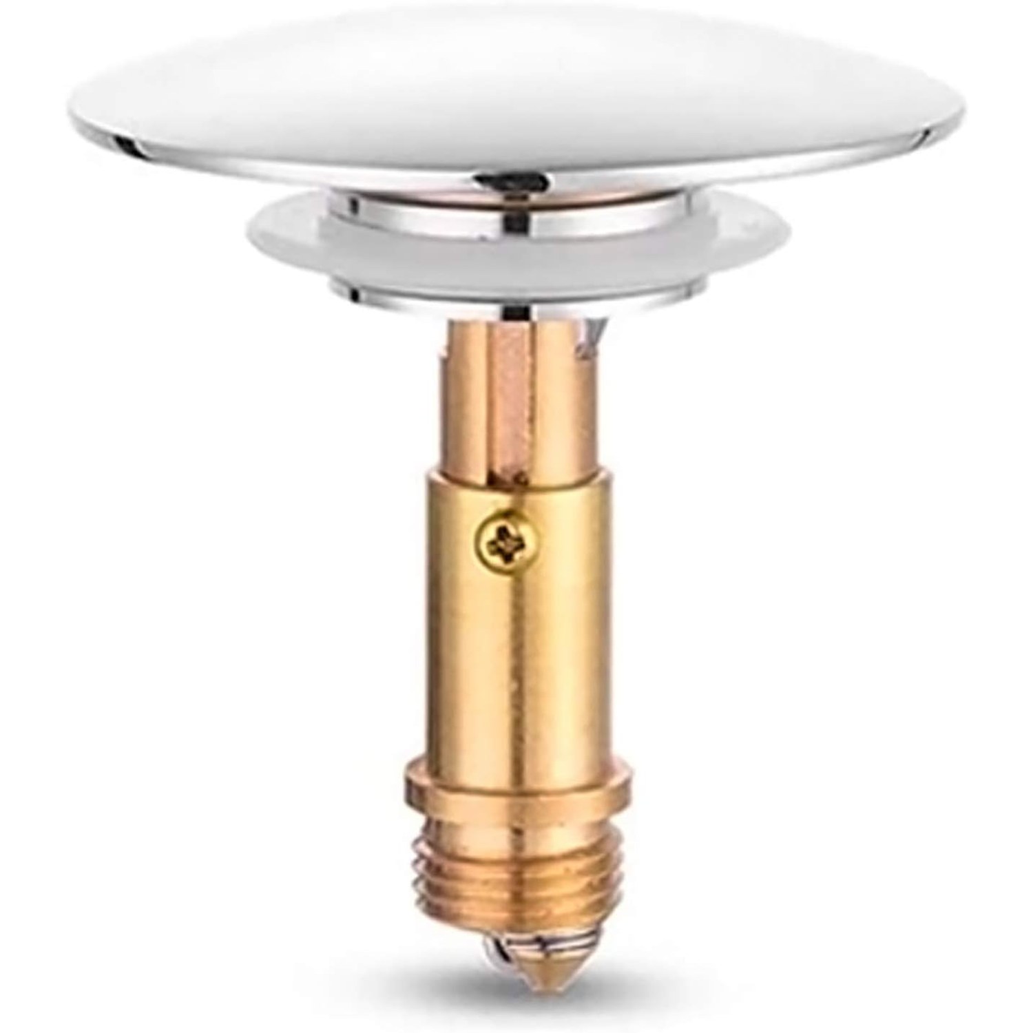 Brass Click Clack Basin Plug with Push Button Stopper