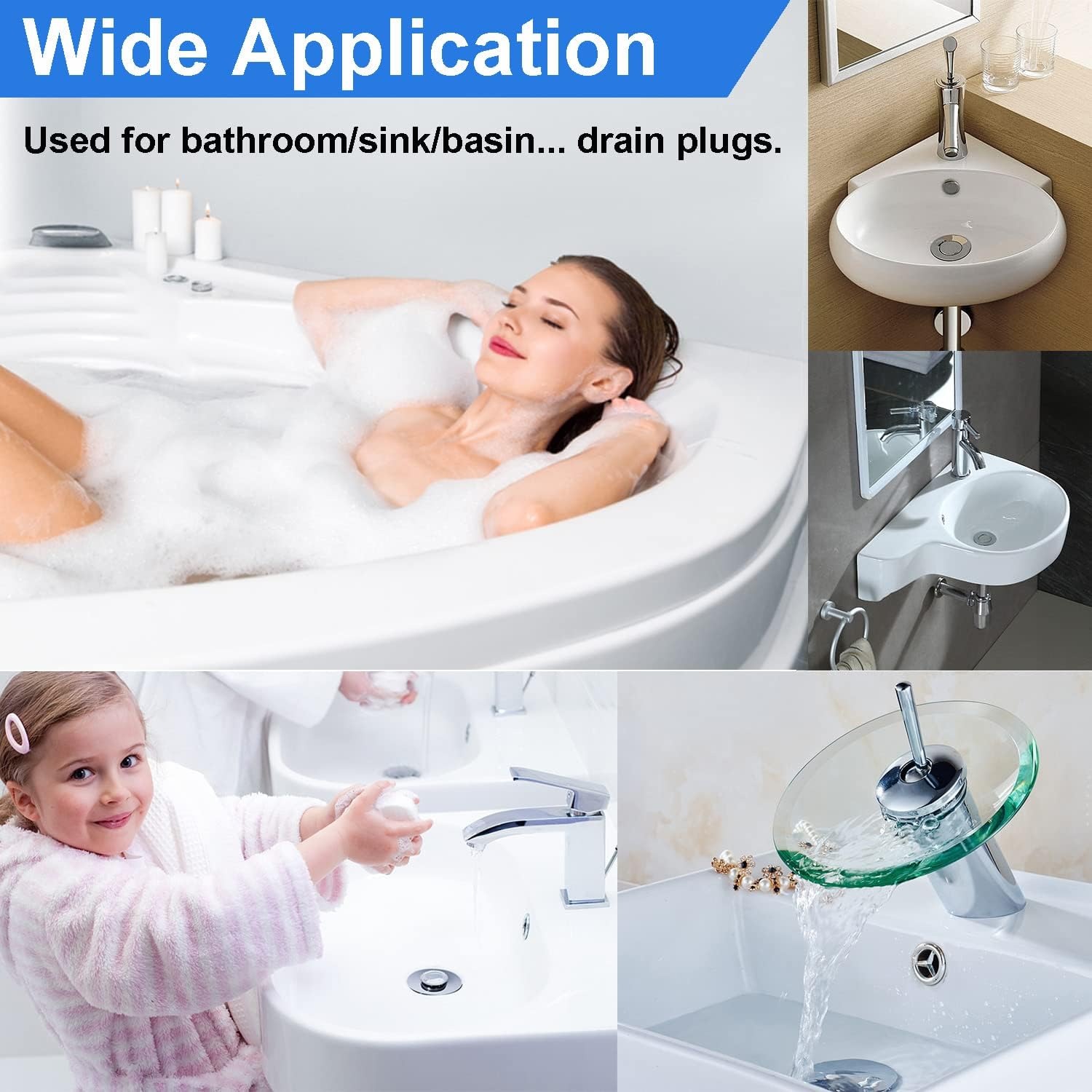 Stainless Steel Basin Pop Up Plug with Filter Basket (34 to 40mm)